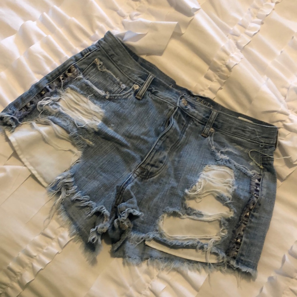 American Eagle high rise festival jean shorts